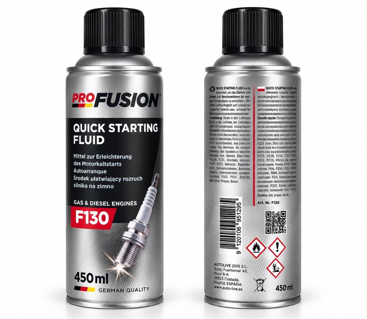 Pro Fusion Quick Starting Fluid F130 – 450ml