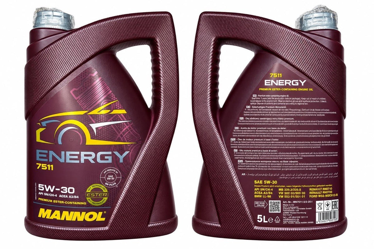 MANNOL 7511 ENERGY 5W-30 Motorenöl mit Ester-Technologie – 5L