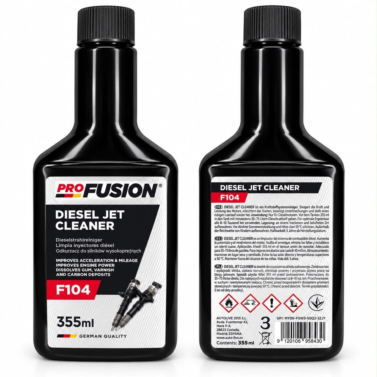 Pro Fusion Diesel Jet Cleaner F104 – 355ml