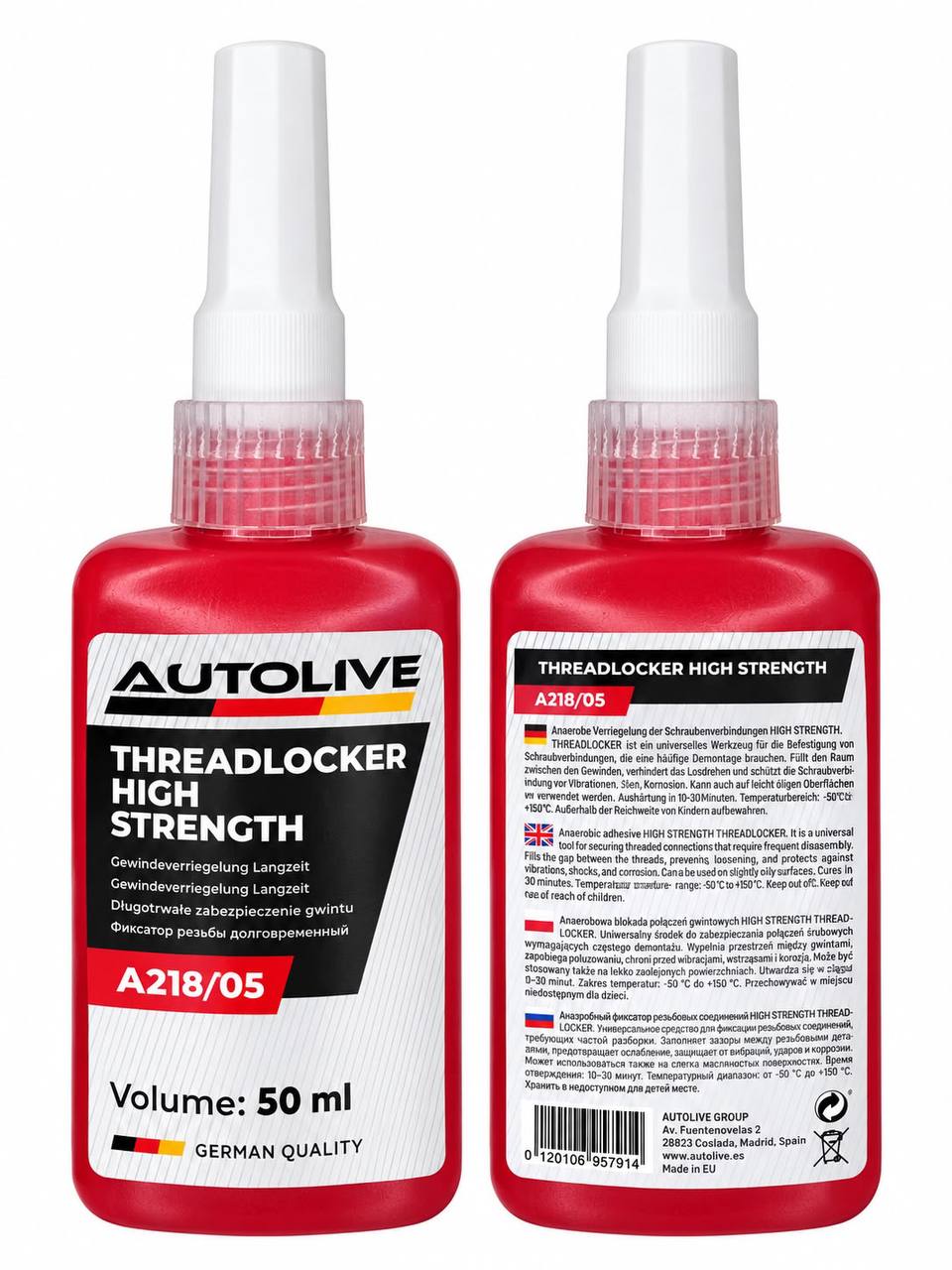 AUTOLIVE Threadlocker High Strength A218/05 – 50ml