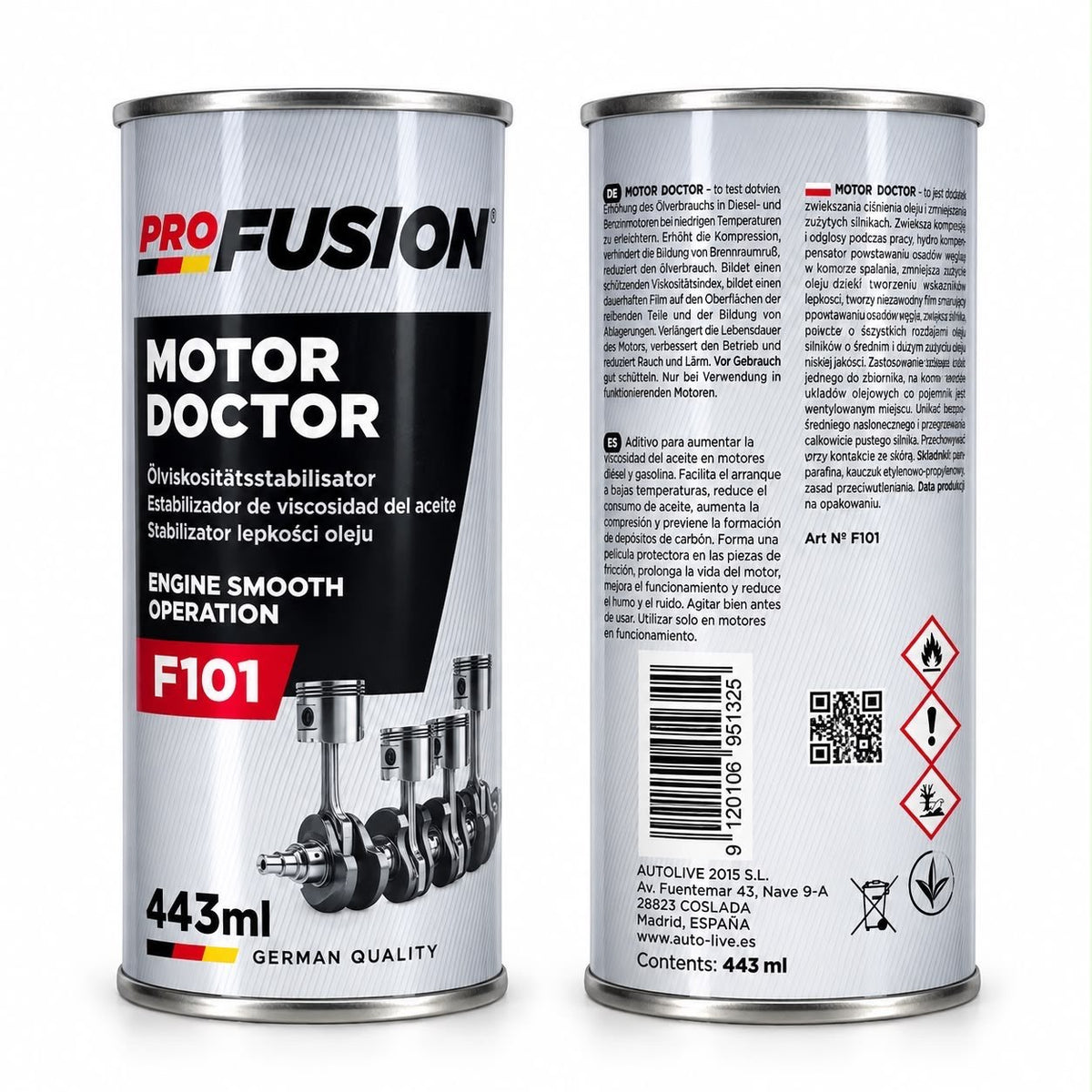 Pro Fusion Motor Doctor Ölviskositätsstabilisator F101 – 443ml