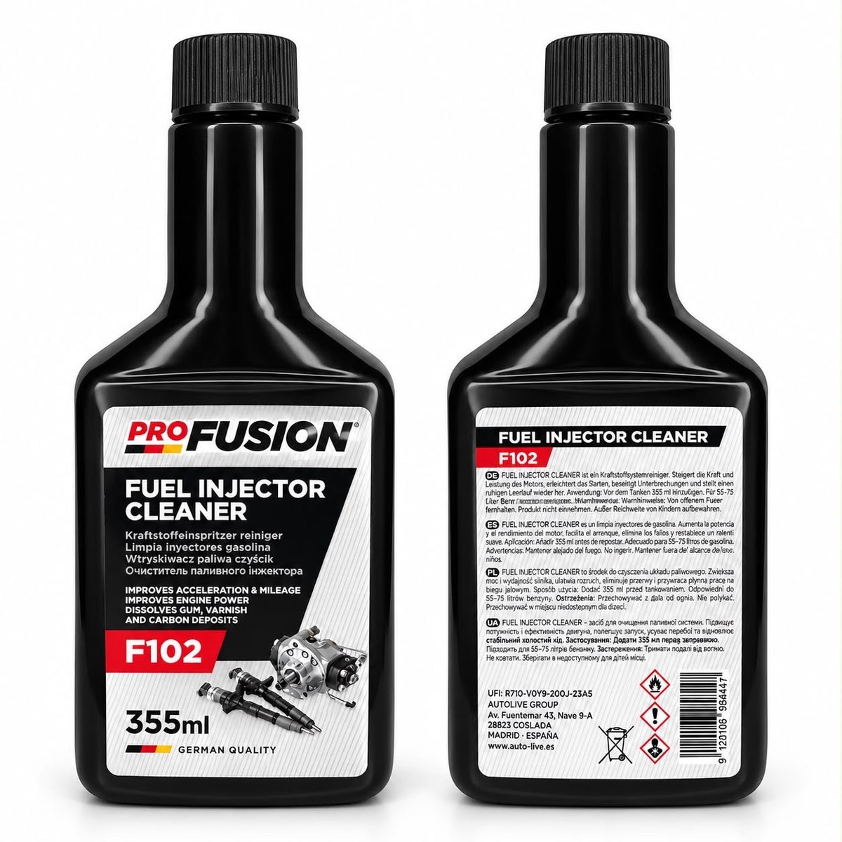 Pro Fusion Fuel Injector Cleaner F102 – 355ml