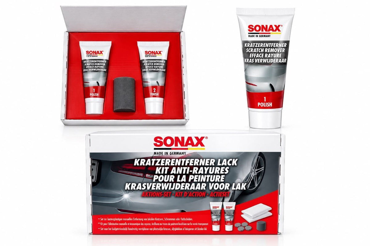 SONAX KratzerEntferner Lack Set – Kratzerentferner für Lacke – Set