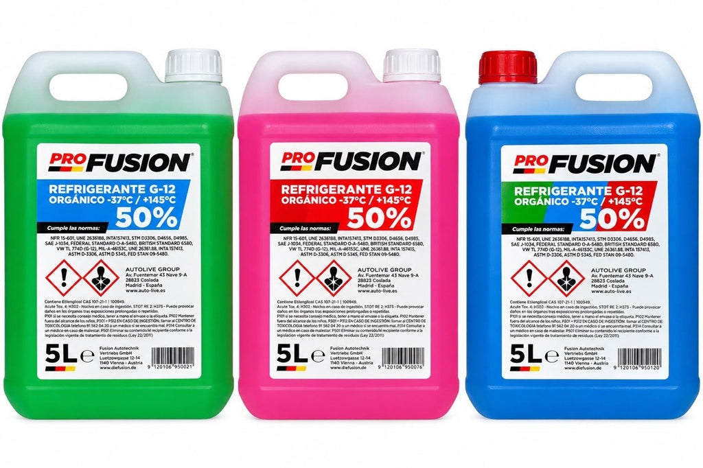 Pro Fusion Refrigerante G-12 Organico 50% (-37°C / +145°C) – 5L
