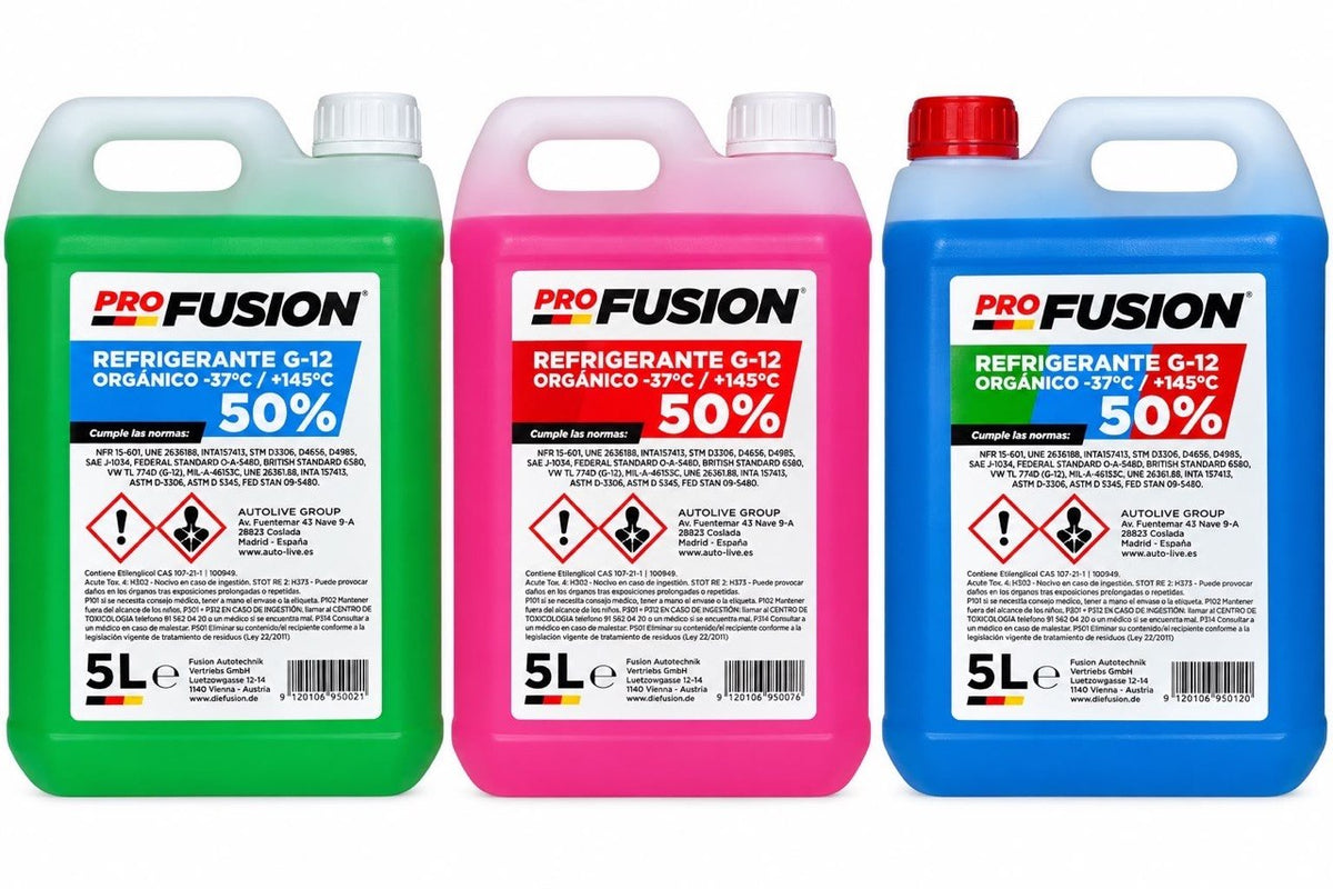 Pro Fusion Refrigerante G-12 Organico 50% (-37°C / +145°C) – 5L